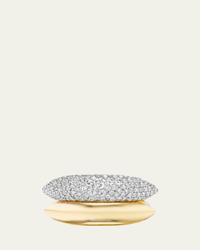 18K Yellow Gold Shard Diamond Ring